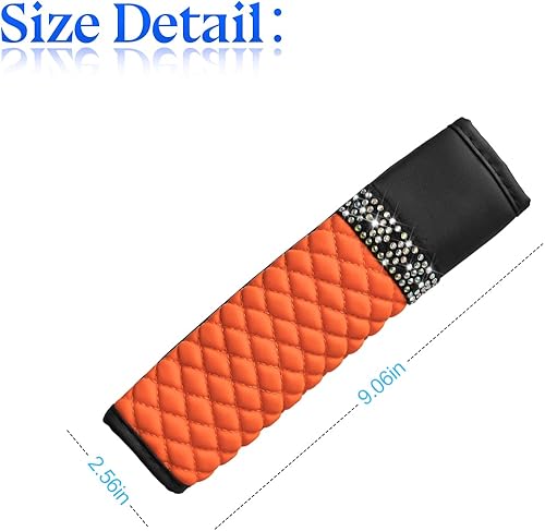 Miniatura 8 de zipelo 2 fundas para cinturón de seguridad de automóvil, almohadillas de cuero transpirable que protegen tu cuello, correas de arnés para una