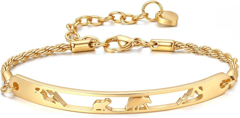 Adjustable Mama Bear Bracelet, Mother Day Gift Bracelet for Mom