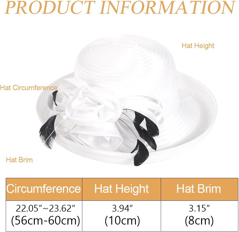 Lady Church Derby Dress Cloche Hat Fascinator Floral Tea Party Wedding Bucket Hat S051