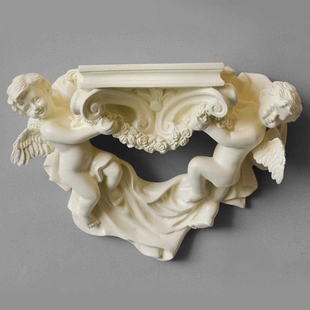 Étagère murale fleur et statues déco pour salon et chambre