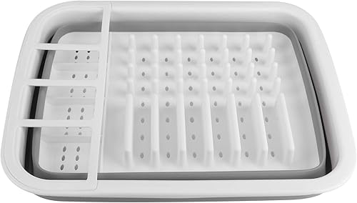Fydun Foldable Drain Basket Drying Tray Storage Rack Kitchen Counter Storage Rack Drain Rack Wide Range of Uses