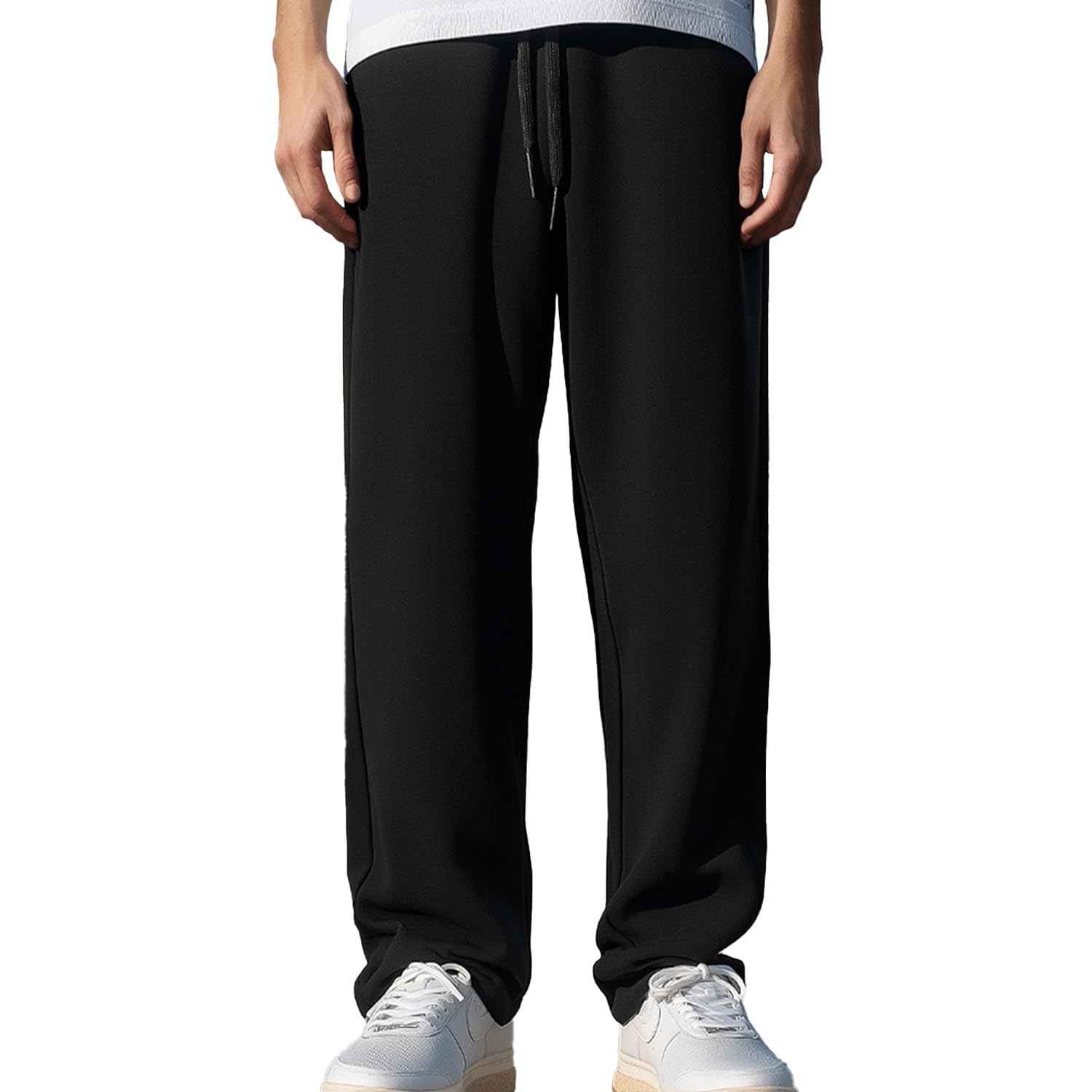 NOBERO Men Mid- Rise Classic Straight Fit Joggers