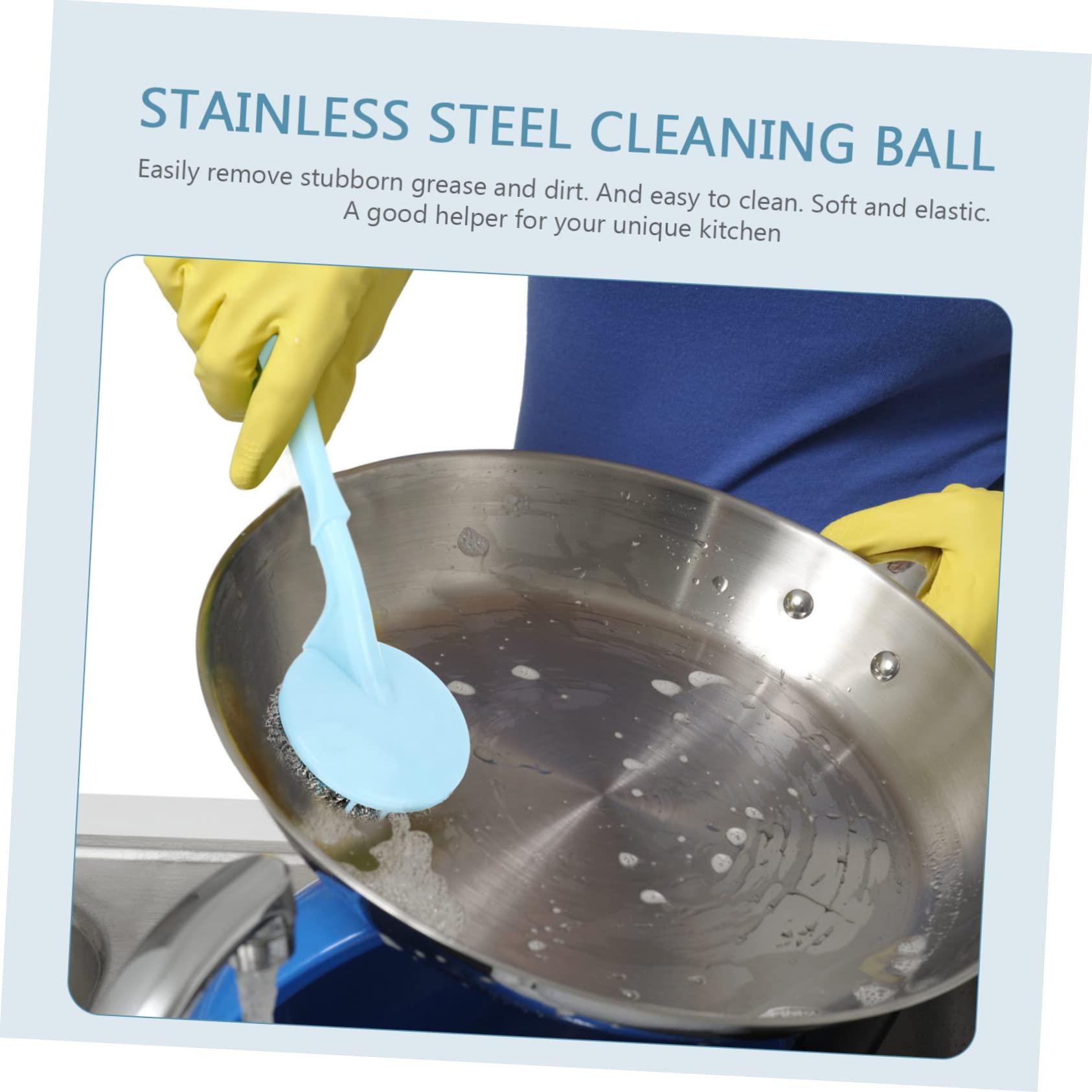 CIYODO 1 Set Pan Scrubber Pot Washing Brushes Cookware Scrubber Skillet Cleaner Household Cleaning Tools Dish Clean Brush Skillet Pot Scrubber Sos Pads Spong Dish Scrub Brush Plastic