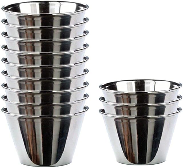 Menax - Pudding Moulds - Stainless Steel - Set of 12 - Ø 8 cm