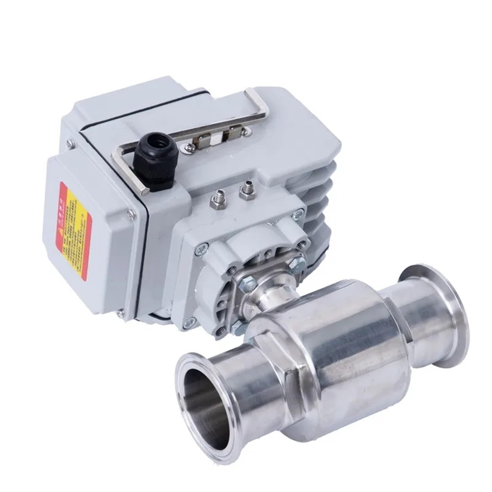 Actionneur électrique de vanne à boisseau sphérique motorisée à 2 voies en acier inoxydable de 45 mm, 1 pièce(24VDC)