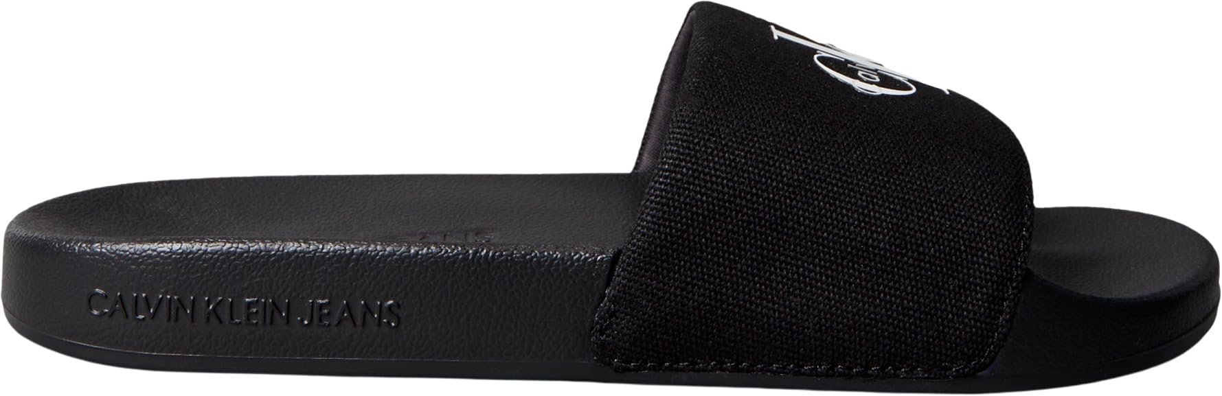 Calvin Klein Claquettes monogram Wn Logo Ck Yw0yw01967 pour femme, noir, blanc clair, 40 EU, noir et blanc clair, 40 EU