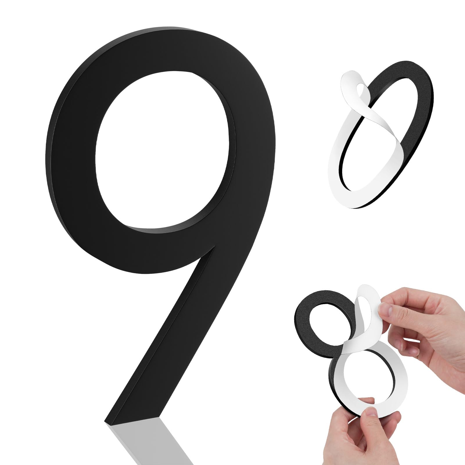 8 Inch House Numbers, Self-adhesive for Outside Mailbox House Number (9)