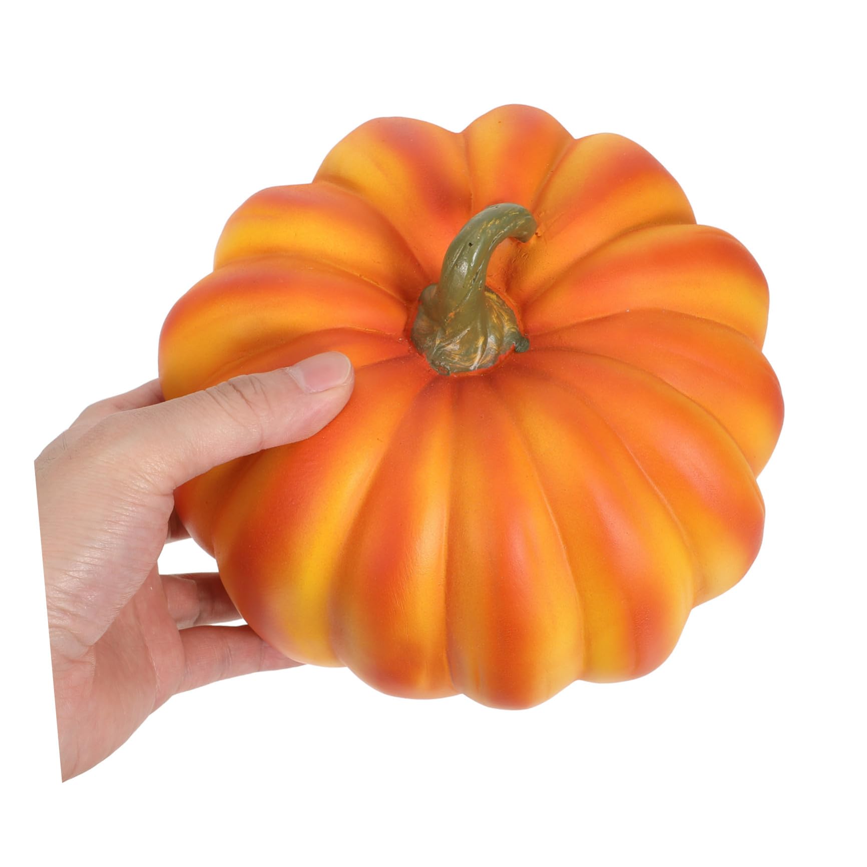 DOITOOL Decorazione Sintetica Halloween di in di Zucca Resina e Forma a Arancione, Raffinata Facile da Pulire Autunnale per Arredamento Casa e Festa