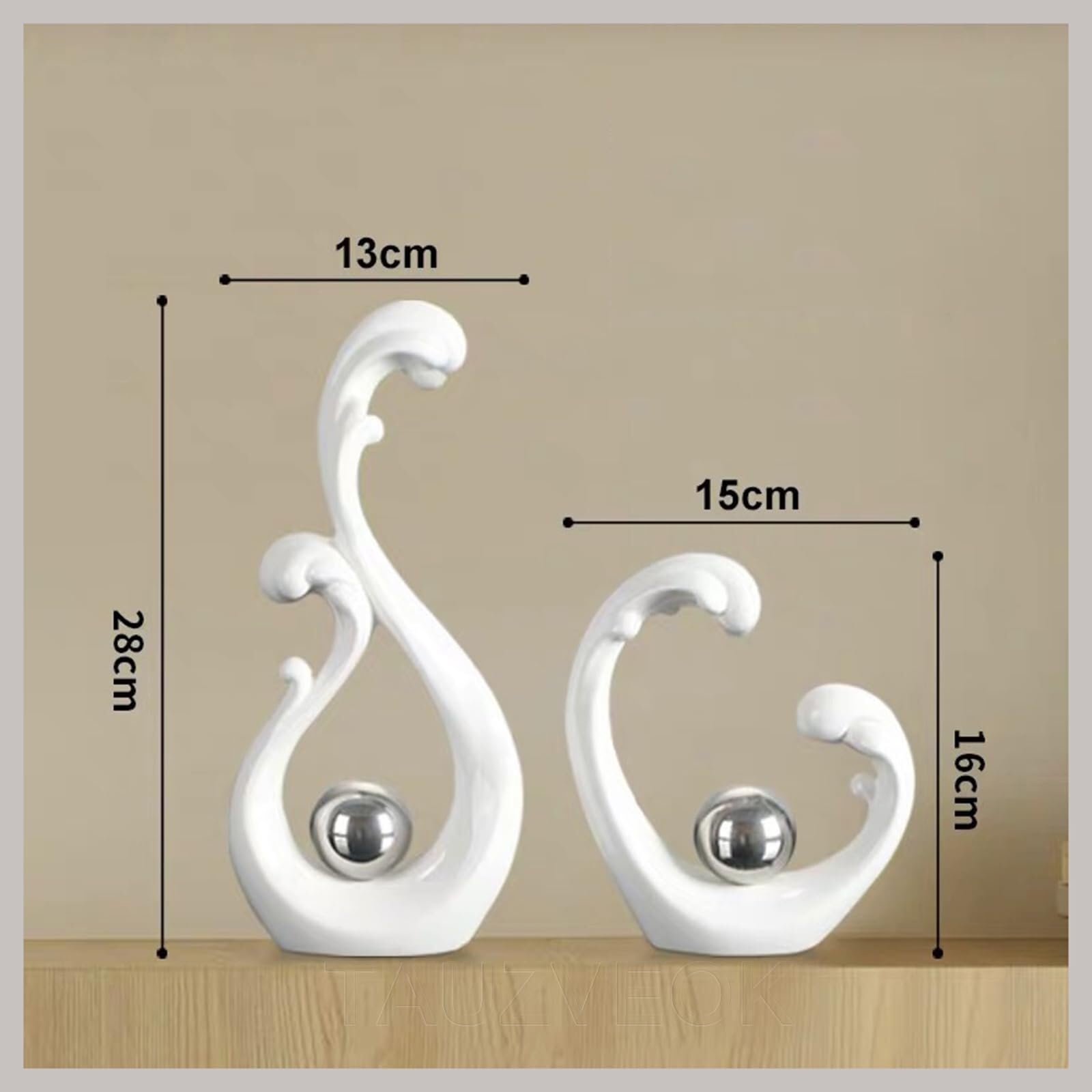 Regalos para Mujeres Escultura Decorativa Blanca Moderna Abstracta for Sala de Estar Decoración para estanterías(White)