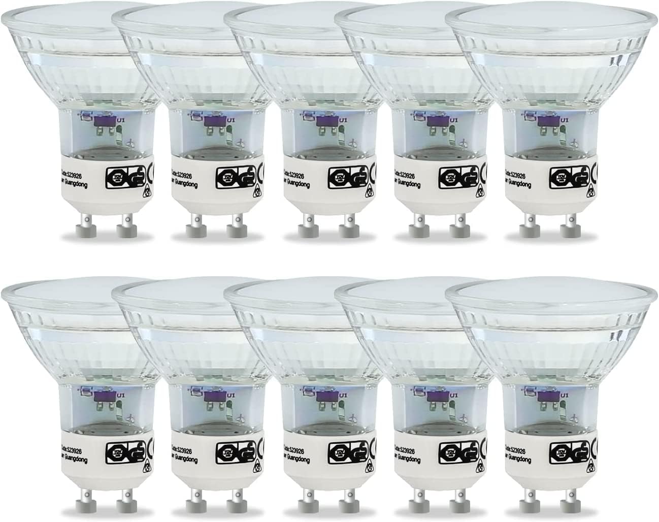 ADAKAT 10er Pack LED-Module 3W, Warmweiß 3000K – Ersatz Für GU10 Spots, 230V