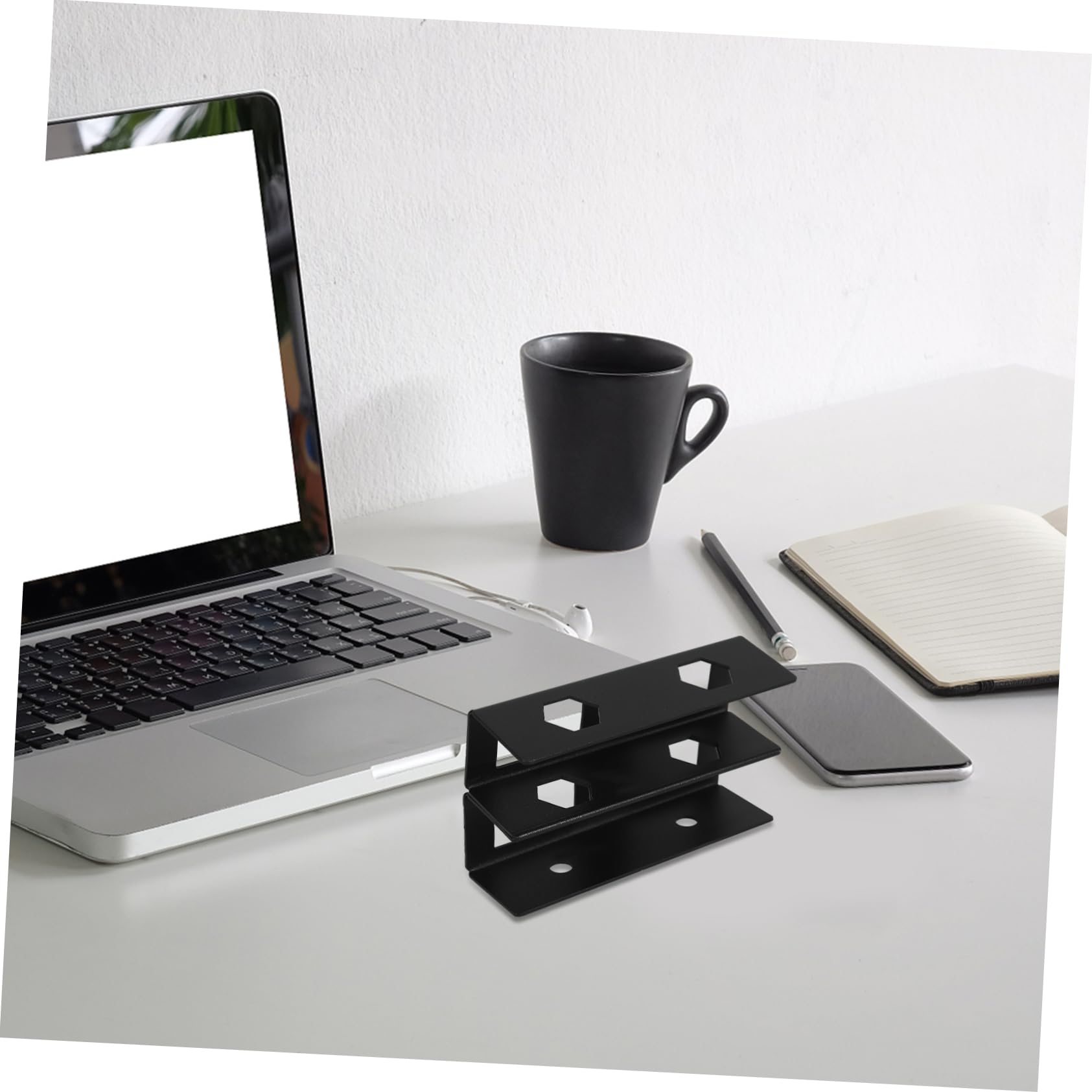 ARTIBETTER 3 Juegos Soporte para portátil Debajo del Escritorio Titular de la computadora portátil Tubo de Subida Soportes para portátiles Soporte para Laptop Caucho Black