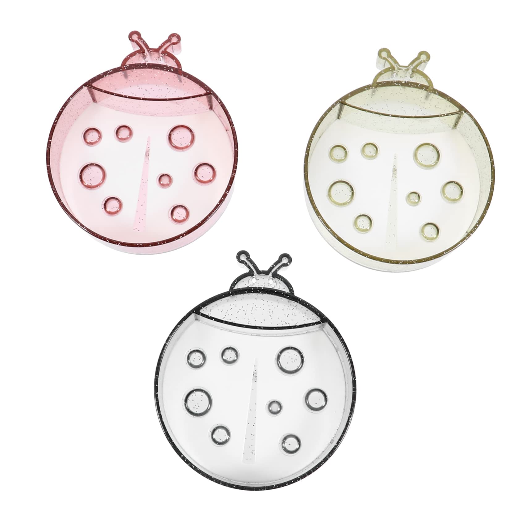 Alipis 3pcs Creative Cartoon Beetle Soap Holder Lovely Soap Storage Case for Bathroom and Kitchen Drainage Design and Fun Dish for Daily Use