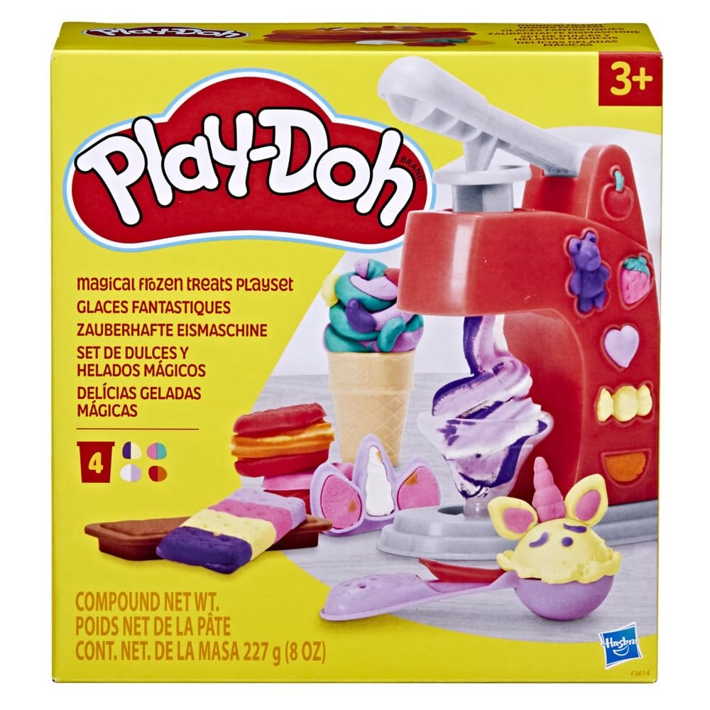 Play-Doh Eismaschine - Zauberhafte Knete, Eistüten, Formen & mehr - Magische Eiskrem-Fantasie - Ab 3 Jahren