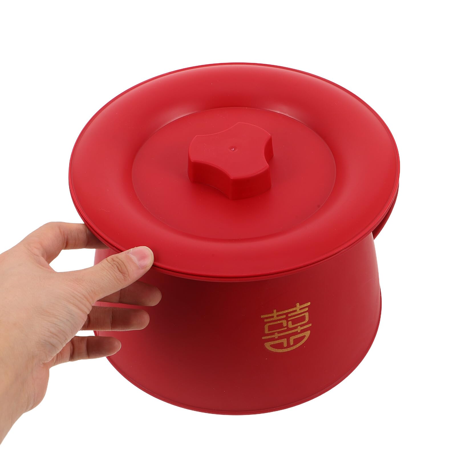 PAMINGONO Orinal Portátil para Pequeños Rojo de Plástico Pp, Bacinilla Ergonómica Estable para Entrenamiento de Baño y Uso en Viaje, Urinario Unisex para Bebés y Postrados en Cama — view 4