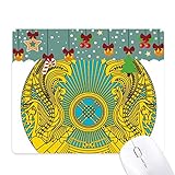 Contenu : 1 tapis de souris. Kazakhstan Asie Tapis de souris en caoutchouc Motif emblème national de Noël