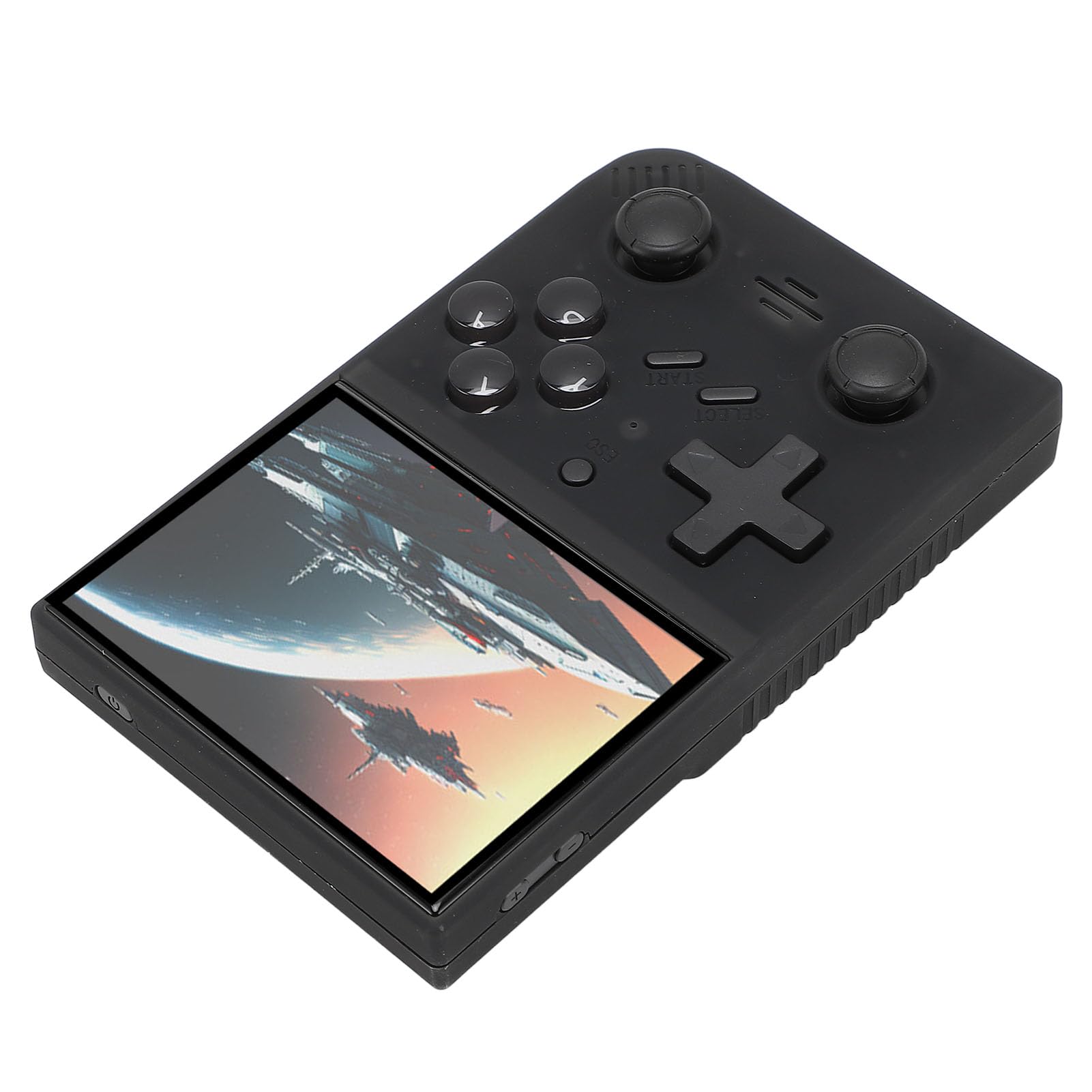 Acouto Przenośna Konsola do Gier Retro 3,5-calowy Ekran Przenośna Konsola do Gier Wideo Z Joystickami 3D Mała Karta Pamięci 64 GB dla Dzieci Pomarańczowa Z 35-calowym Pełnym Ekranem OCA i przenośną