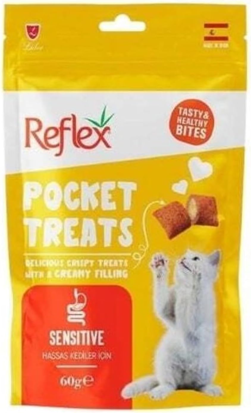Reflex Pocket Treats Sensitive Hassas Kedi Ödül Maması 60 gr Tekli Paket