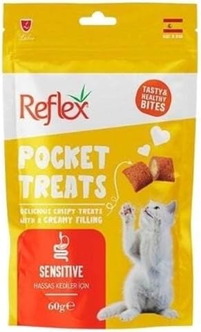 Reflex Pocket Treats Sensitive Hassas Kedi Ödül Maması 60 gr Tekli Paket