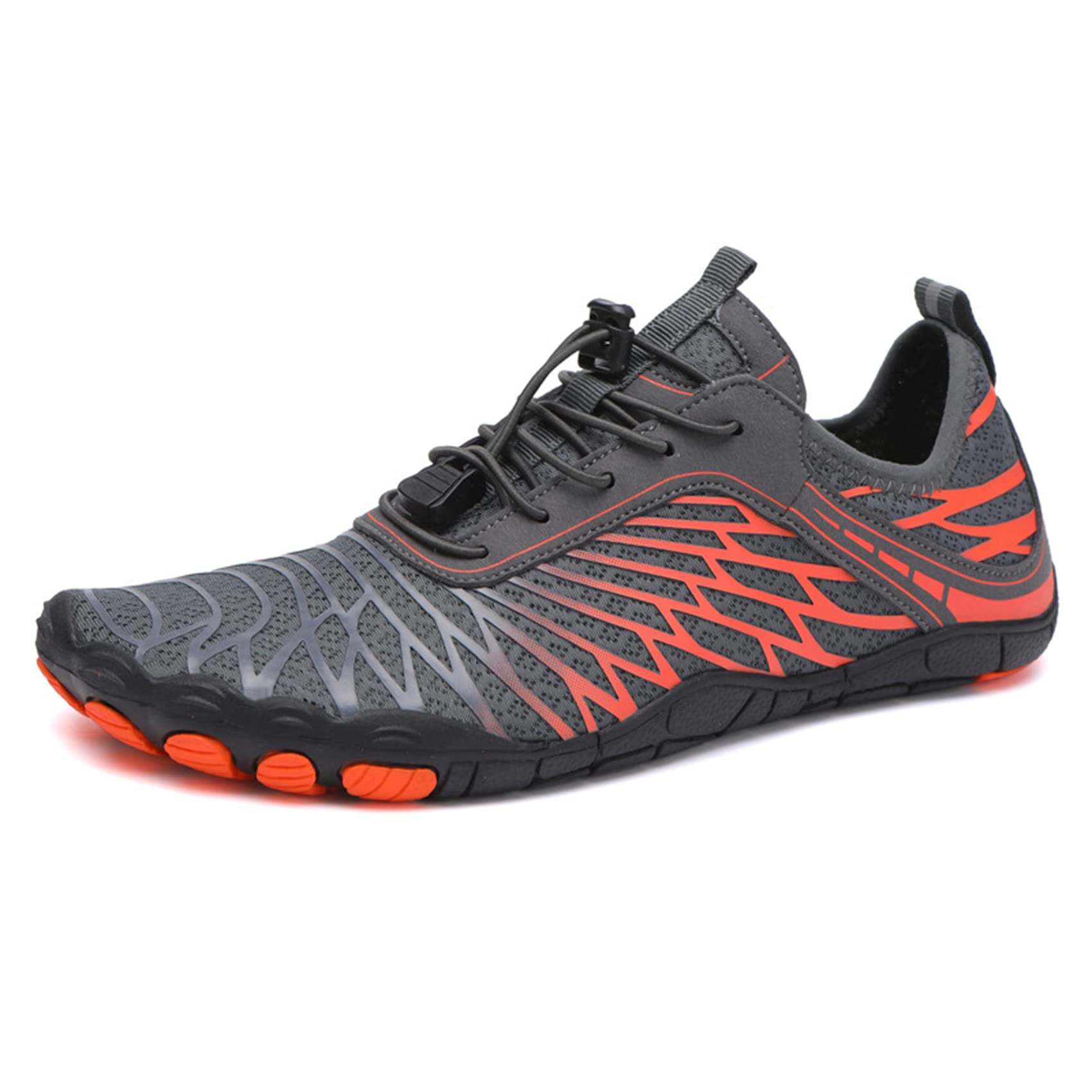 Malla Compuesta, Zapatos Acuáticos Descalzos, Zapatos De Playa De Natación De Secado Rápido para Hombres Y Mujeres, Zapatos De Vela Antideslizantes, Zapatos Ligeros(38 EU, U-Gray)
