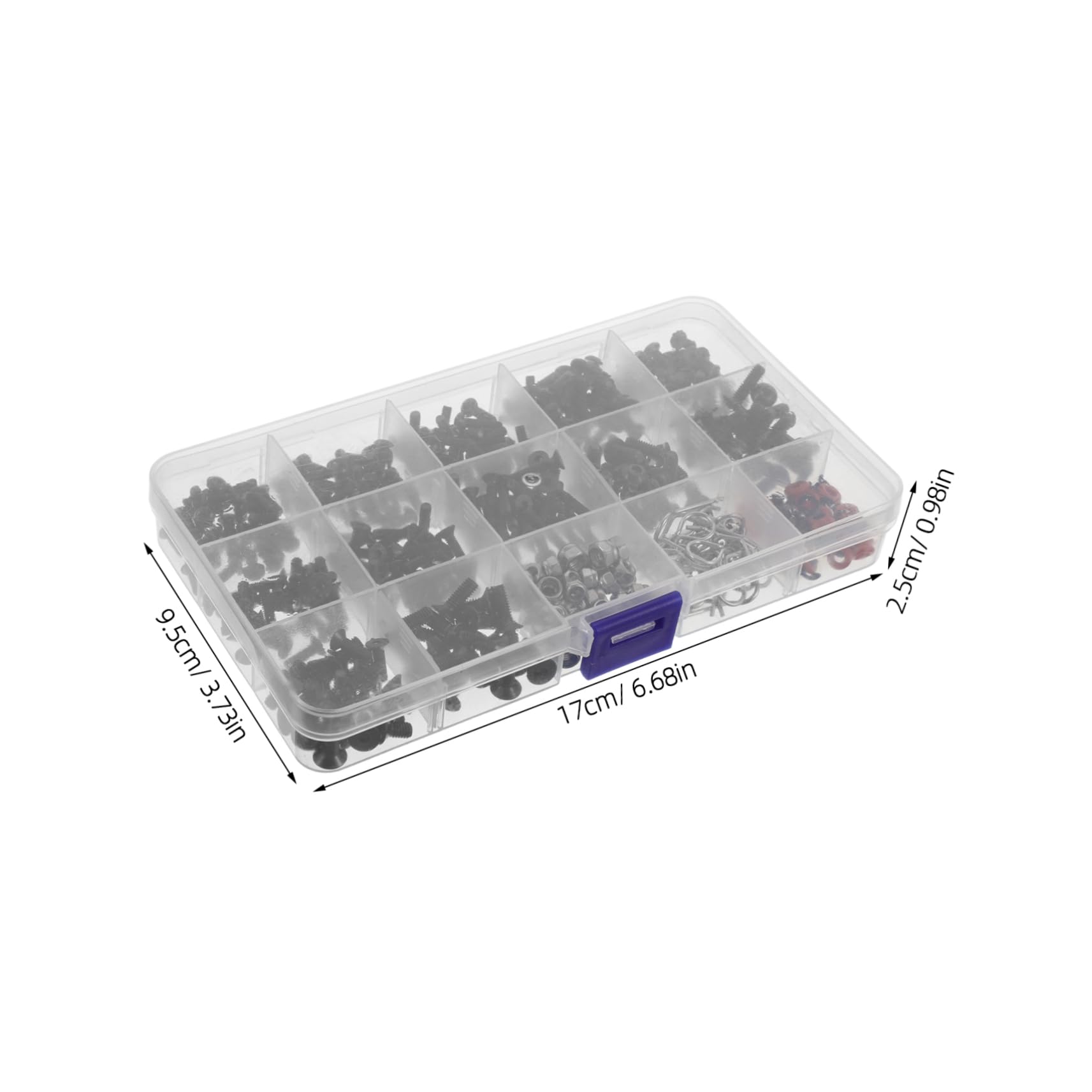 ERINGOGO Model Car Maintenance Tool Kit Screw Assortment Box Screws Nuts Bolts Hardware Fasteners for Toy Vehicles