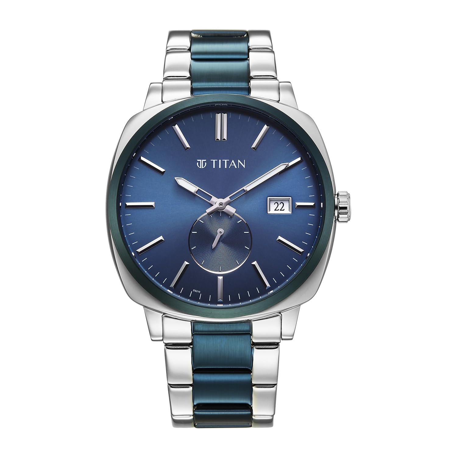 Titan Classique Suave 2.0 Analog with Blue Dial Silver and Blue Stainless Steel Strap Watch for Men - 90189KM01-image-32