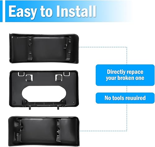 Miniatura 5 de Juego de almohadillas de parachoques delantero y marco de matrícula de repuesto para Ford F150 9L3Z17E810B 9L3Z17A385A 2009-2014