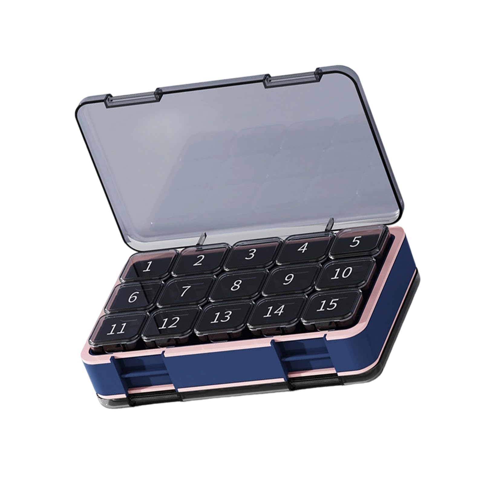 Tsophreniq Portable Double Layer 30 Day Pills for Travel and Home Medication Management Travel Medicine Organizers