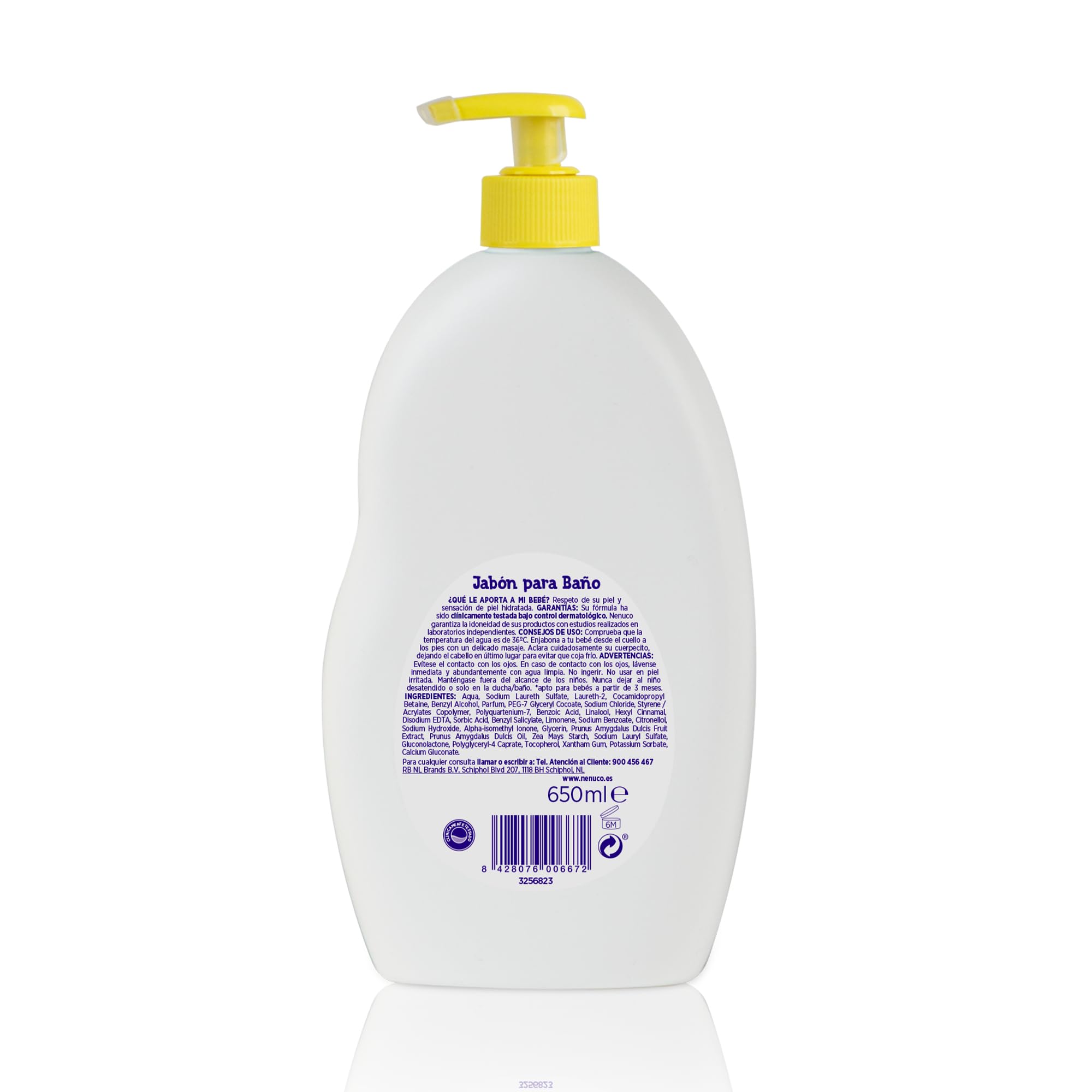 Nenuco Mydło do kąpieli z mlekiem słodkich migdałów, do ciała i włosów, 650 ml