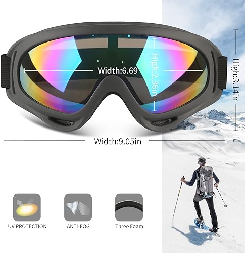 Miniatura 3 de Gafas de esquí, gafas de esquí, gafas de snowboard para hombres, mujeres, jóvenes y niños