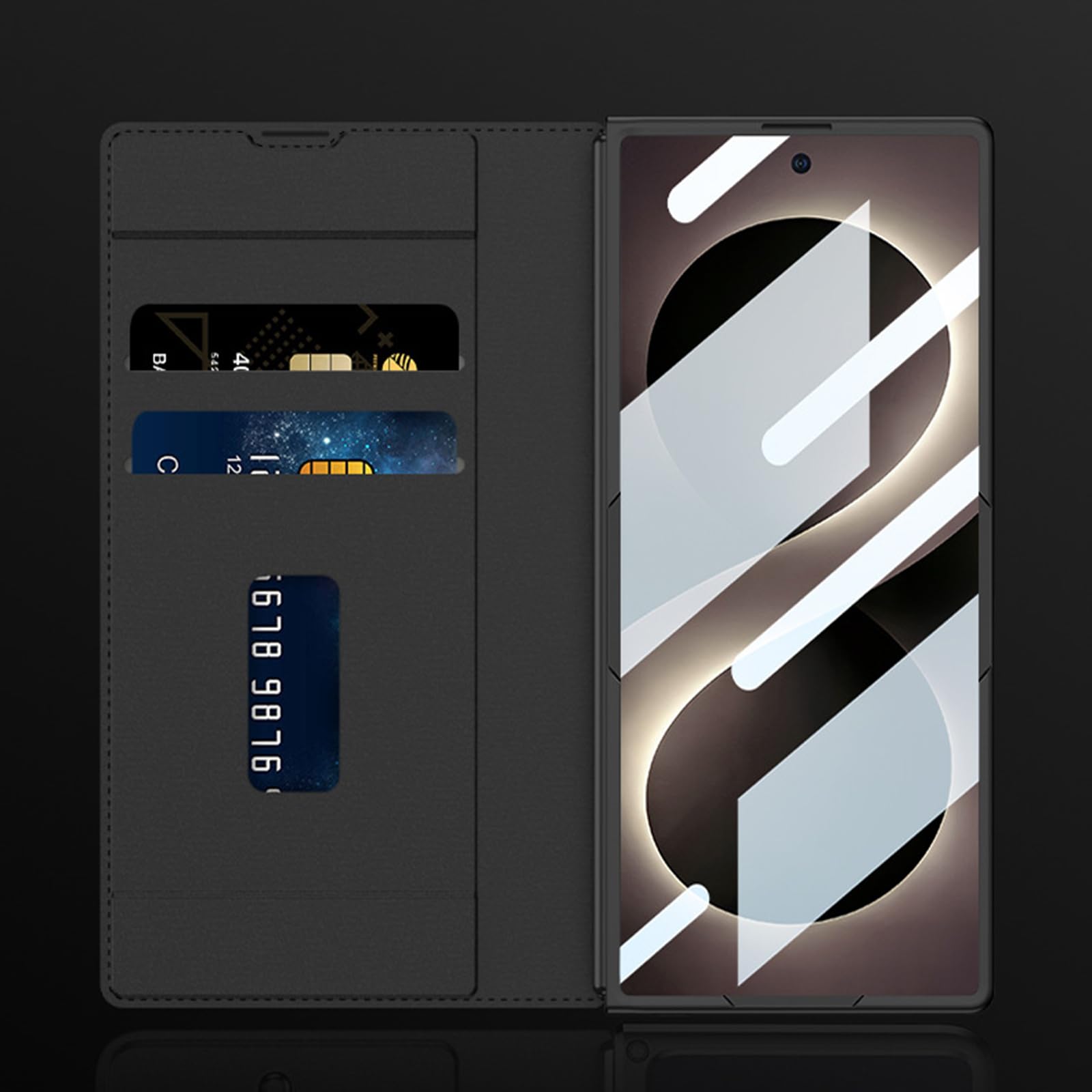 Custodia a Portafoglio for Samsung Galaxy Z Fold 8 Ultra, Pelle Smerigliata con Slot for Penna Slim Flip Cover Protettiva for tutto il Corpo(Gray)