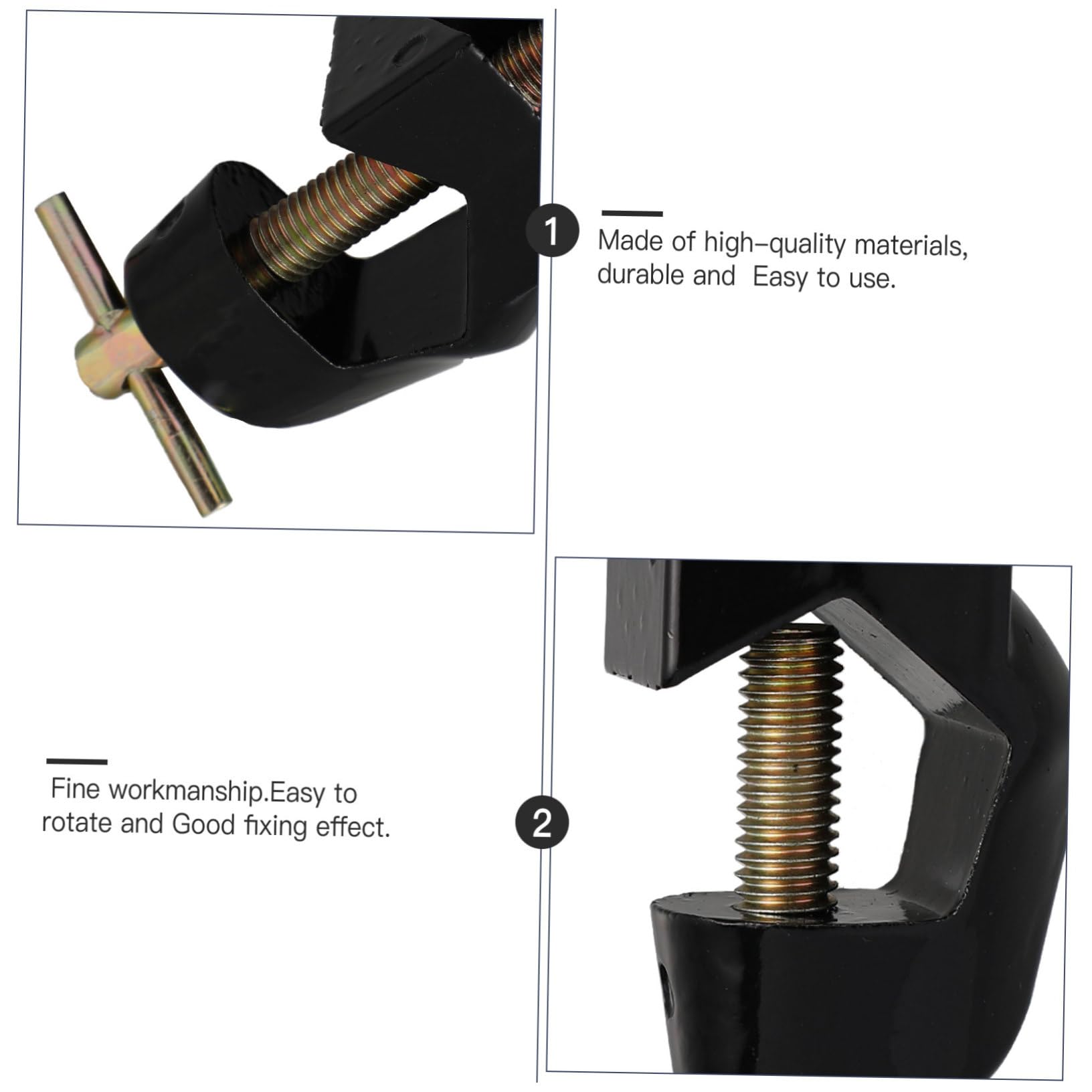 Cabilock 4 Sätze Deutscher Kreuzclip Laborstativ-clip Laborklemme C-clamps Inhaber Einstellbar Klemmbausteine Becherklemme Becherhalterklemme Klemmhalter Zinklegierung Schwarz 2 Stücke * 4