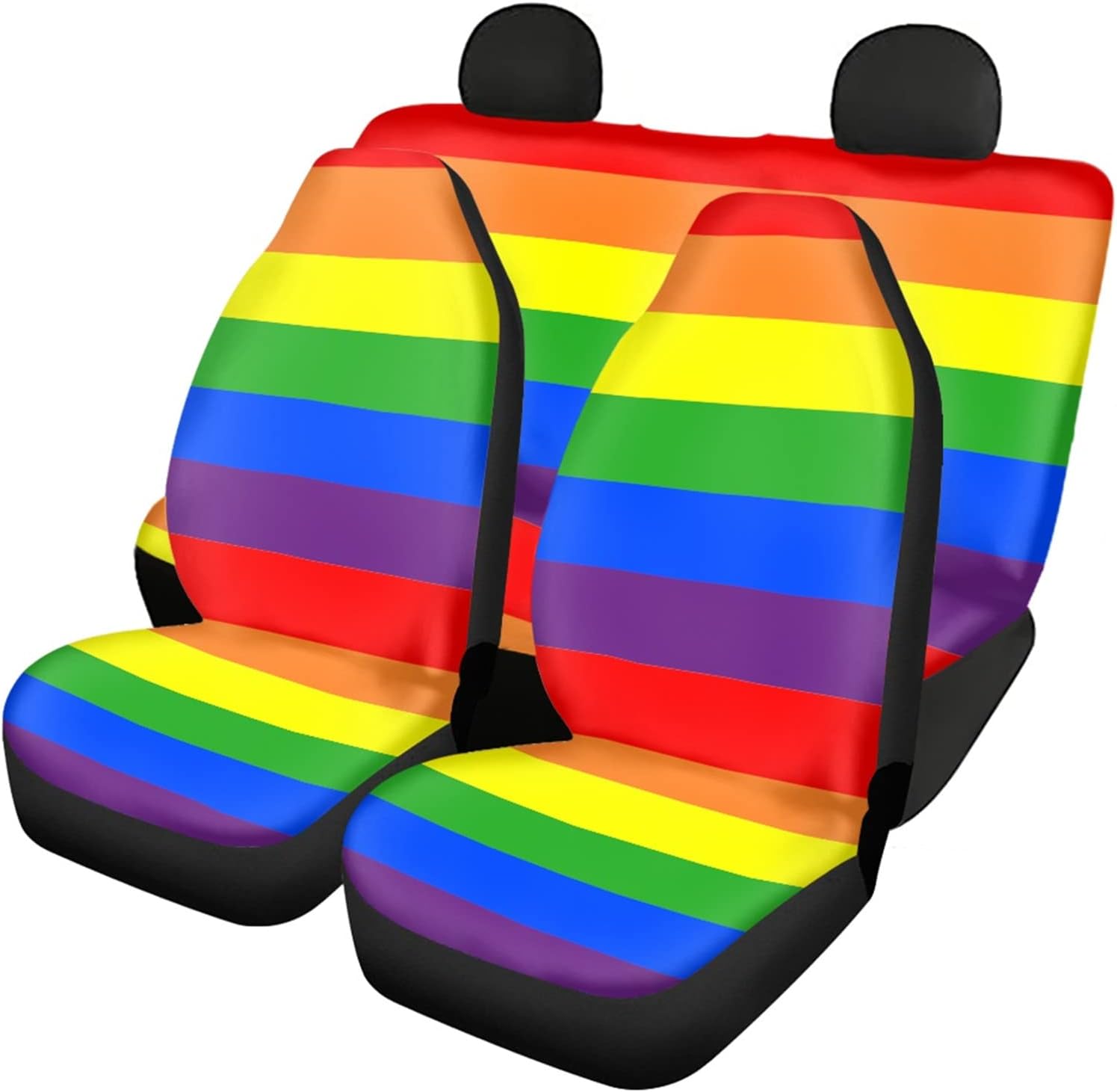 Belidome Women Colorful Tie Dye Design Car Seat Covers Protector Vechele Interior from Dirty Soft Durable Washable Accessories