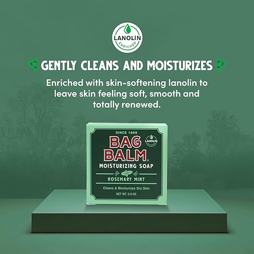 Miniatura 4 de Bag Balm Jabón hidratante en barra – Jabón suave para piel seca con lanolina – Bálsamo limpiador de manos y cuerpo – Jabón en barra de piel sensible