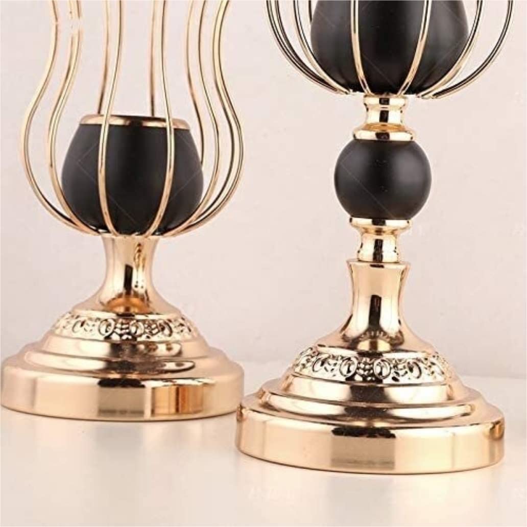 Habrur Kerzenhalter 3-teiliges Set Kerzenhalter Aus Metall, Moderner Kerzenhalter, Luxuriöser Hochzeitstafelaufsatz Für Party, Zuhause, Standdekoration Kerzenständer