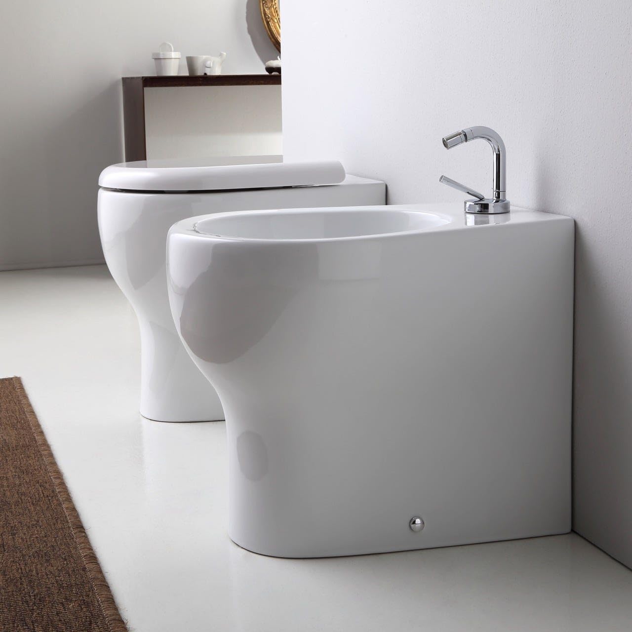 Kiamami Valentina - Sanitari Bagno A Terra Scarico Traslato Design Moderno Modello Soave