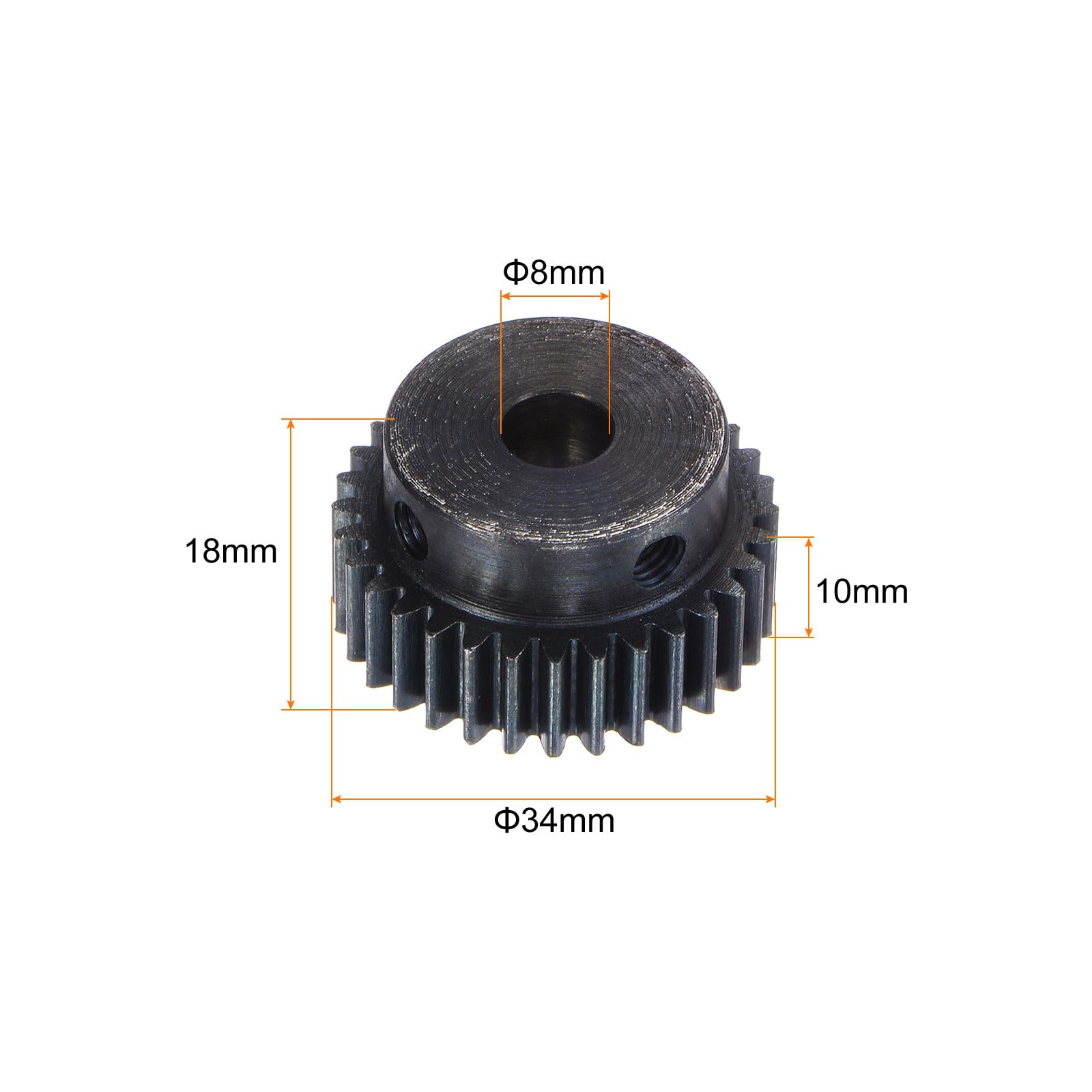 Pignon Engrenage SOURCING MAP 2 Kits 1Mod 32T 10mm Alésage Acier Trempé Moteur Crémaillère