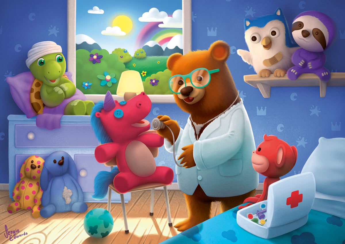 Ravensburger Stuffed Animal Teddy Bear Hospital - 35 Piece Jigsaw Puzzle for Girls and Boys Age 3 Years +