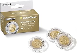 Leuchtturm 365347 Münzkapseln Ultra - 40 Stück für 2 Euro-Münzen - durchsichtige, klare Hülle für 25,75 mm Sammlermünze