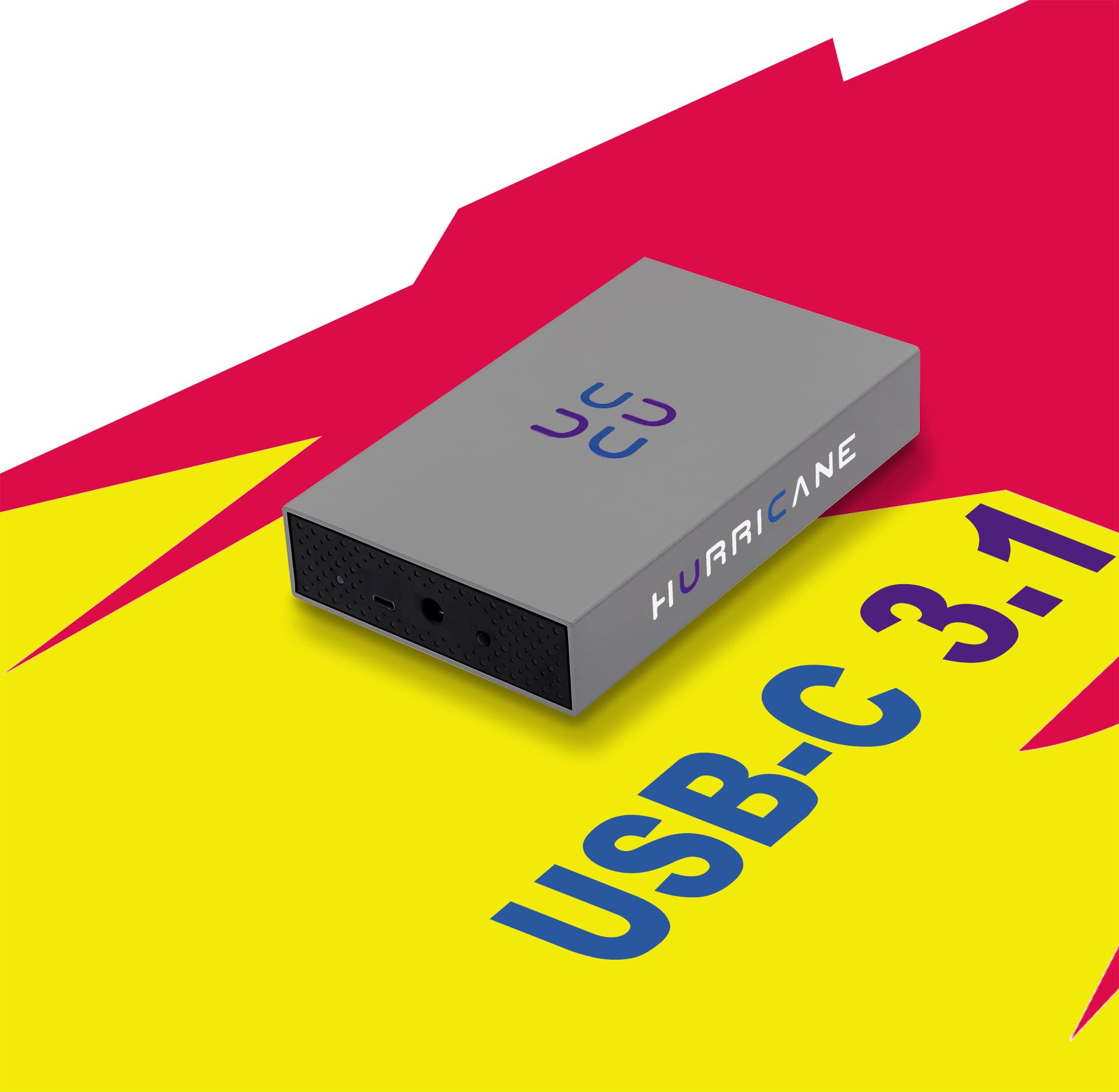 HURRICANE 3518C3 Externe Festplatte 1TB, 3,5" USB-C, PC Mac Laptop PS4 PS5 Xbox