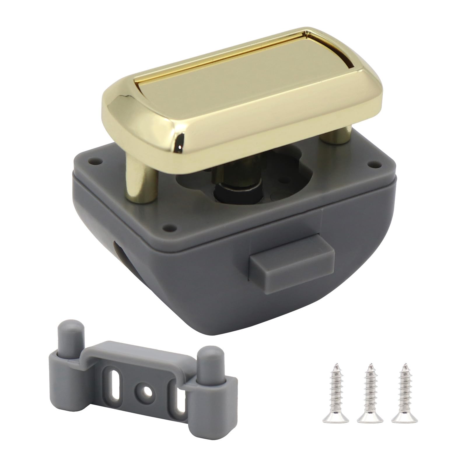 CYDZSRA Boat Motor Home Cabinet Locks Efficient Locking Solutions Keyless for Camper Car Users Convenient Efficient Boat Motor Home Cabinet Drawer Lock, Gold