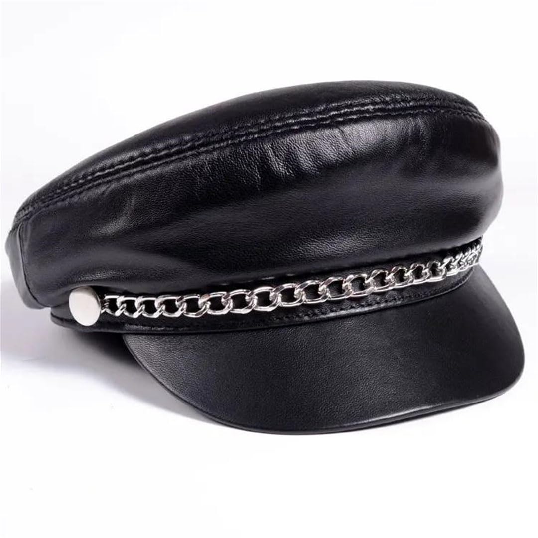 Boinas de invierno de piel auténtica para mujer y hombre, 100 % piel de oveja dorada/plateada, gorras de béisbol para estudiantes