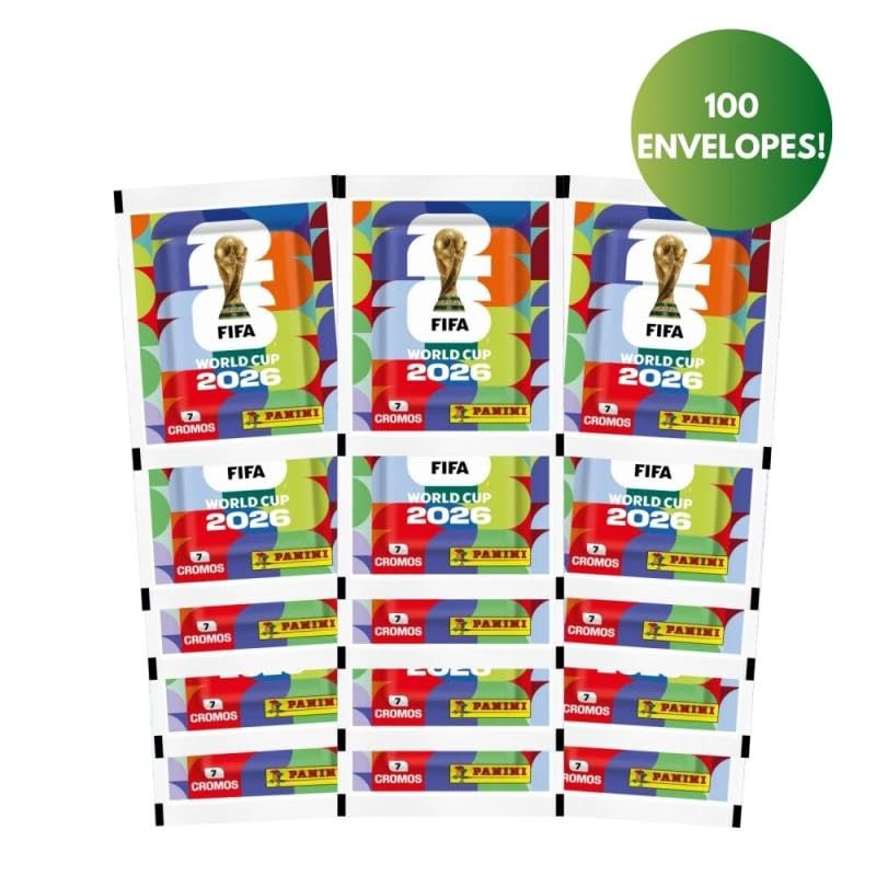 Kit 100 Envelopes Figurinhas Copa 2026 Panini