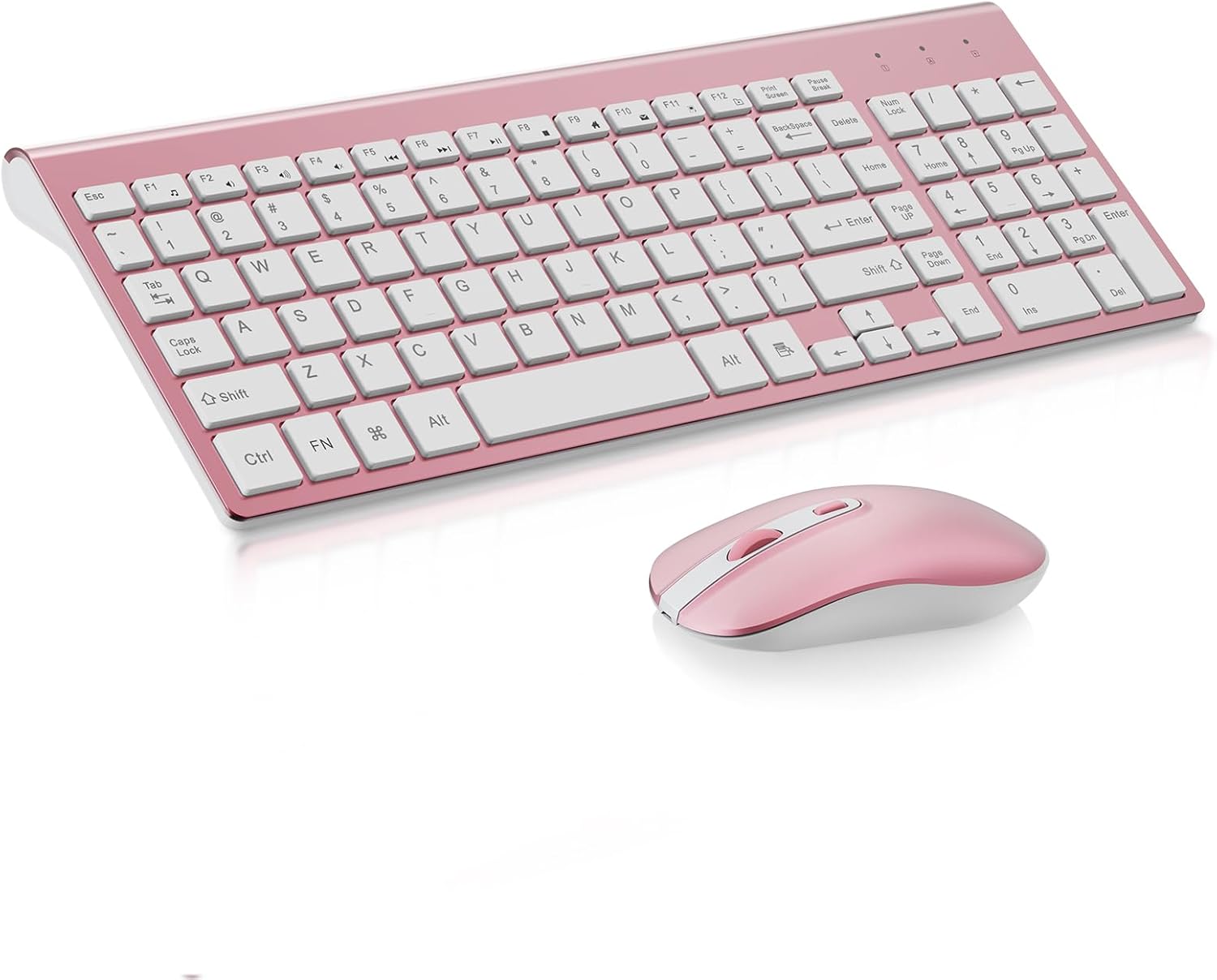cimetech - Juego de teclado y ratón inalámbrico compacto de tamaño completo de 24 G diseño ultrafino y elegante para Windows computadora computadora