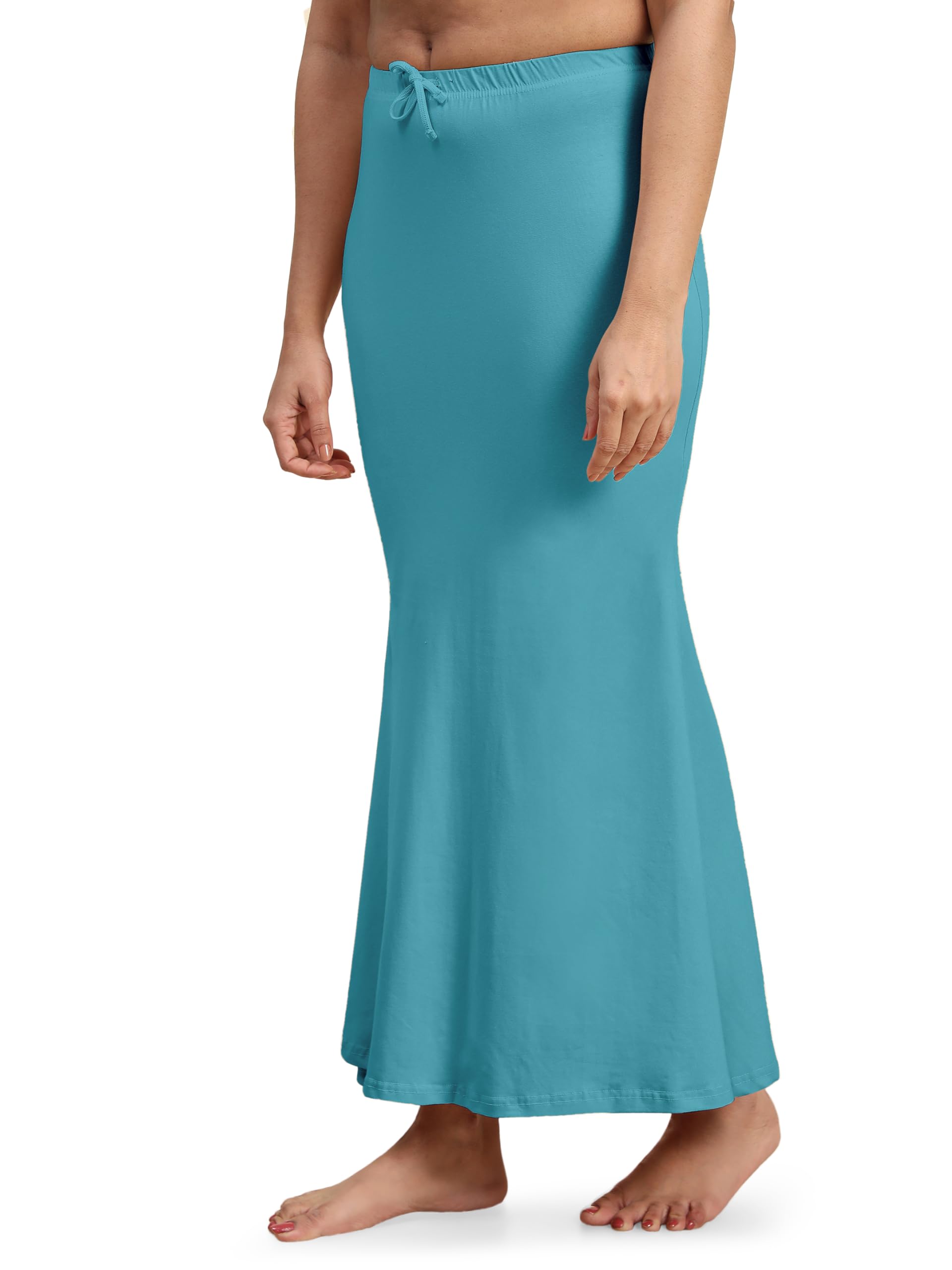 laavaan Women's Cotton Blend Fishcut Saree Shapewear,Petticoat,Skirt, Comfortwear (shapewear-sky-blue-xxxl-03)-picture-21