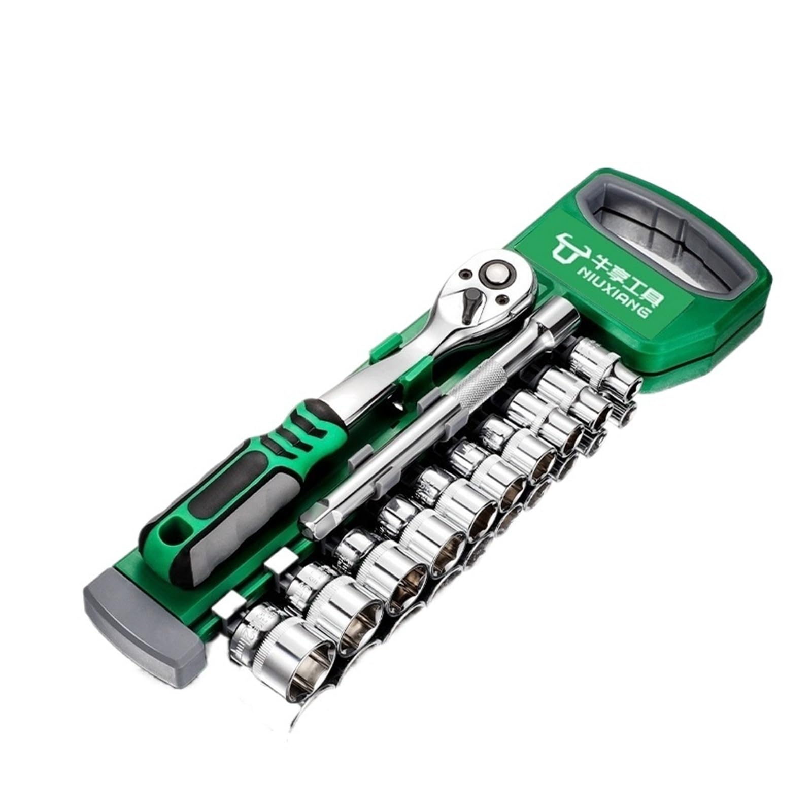 Zestaw nasadek 1/4"-3/8"-1/2",CR-V, nasadki metryczne i imperialne z szybkozamykanym kluczem grzechotkowym, model pro 72 zęby