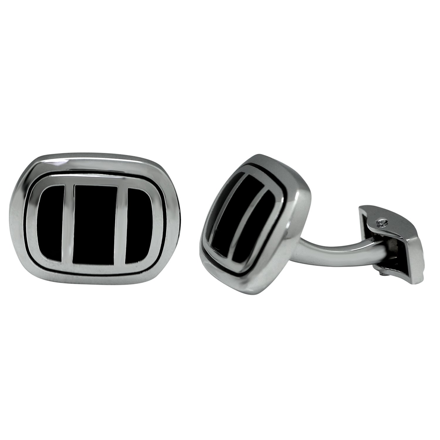 mahi Rhodium Plated Black Exquisite Cufflink for Men CL1100509R-picture-14