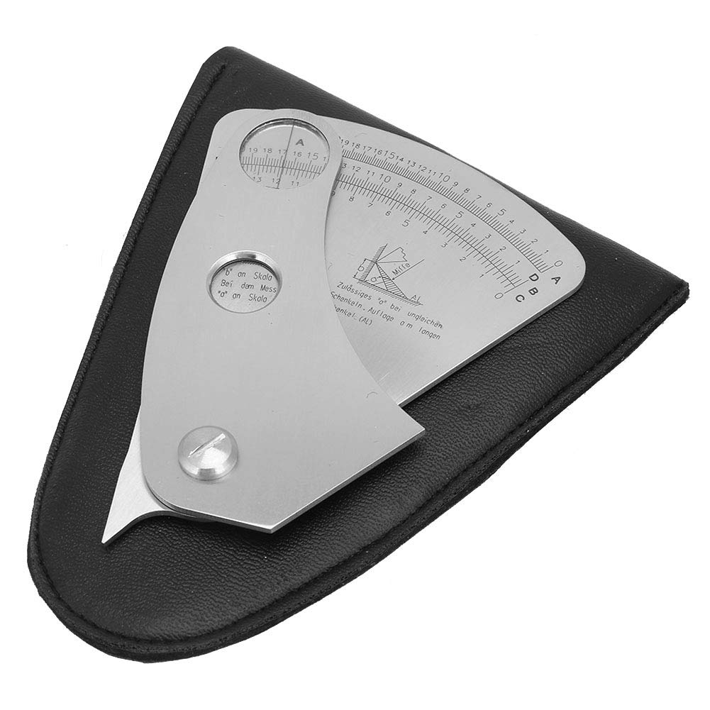 Akozon HFG26 Jauge de soudure en acier inoxydable en forme de ventilateur avec échelle standard