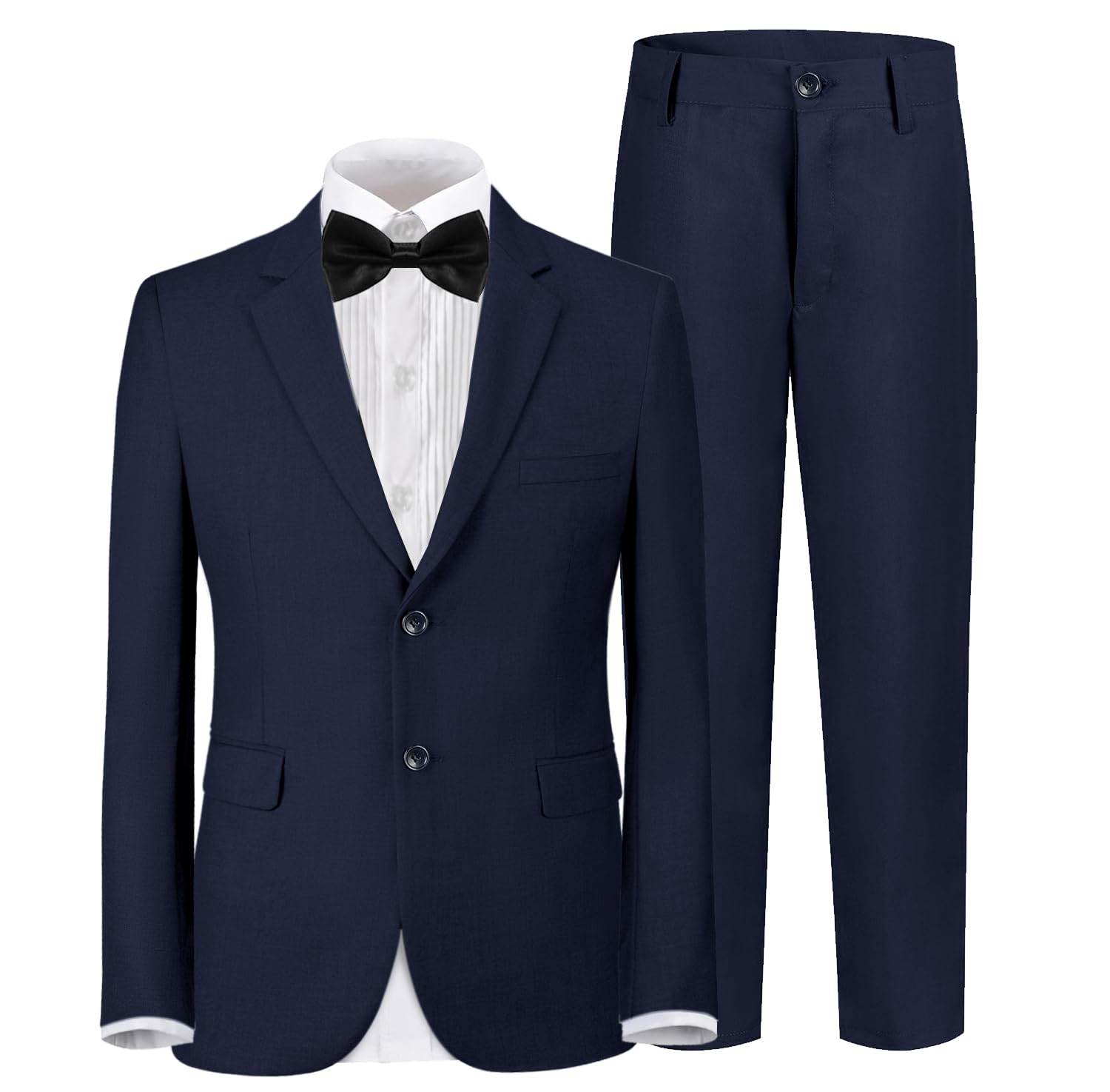 Photo 1 of Yavakoor Suits for Boy Formal Tuxedo Slim Fit Outfit Navy Blue Wedding Dress Set for Boys Size 20