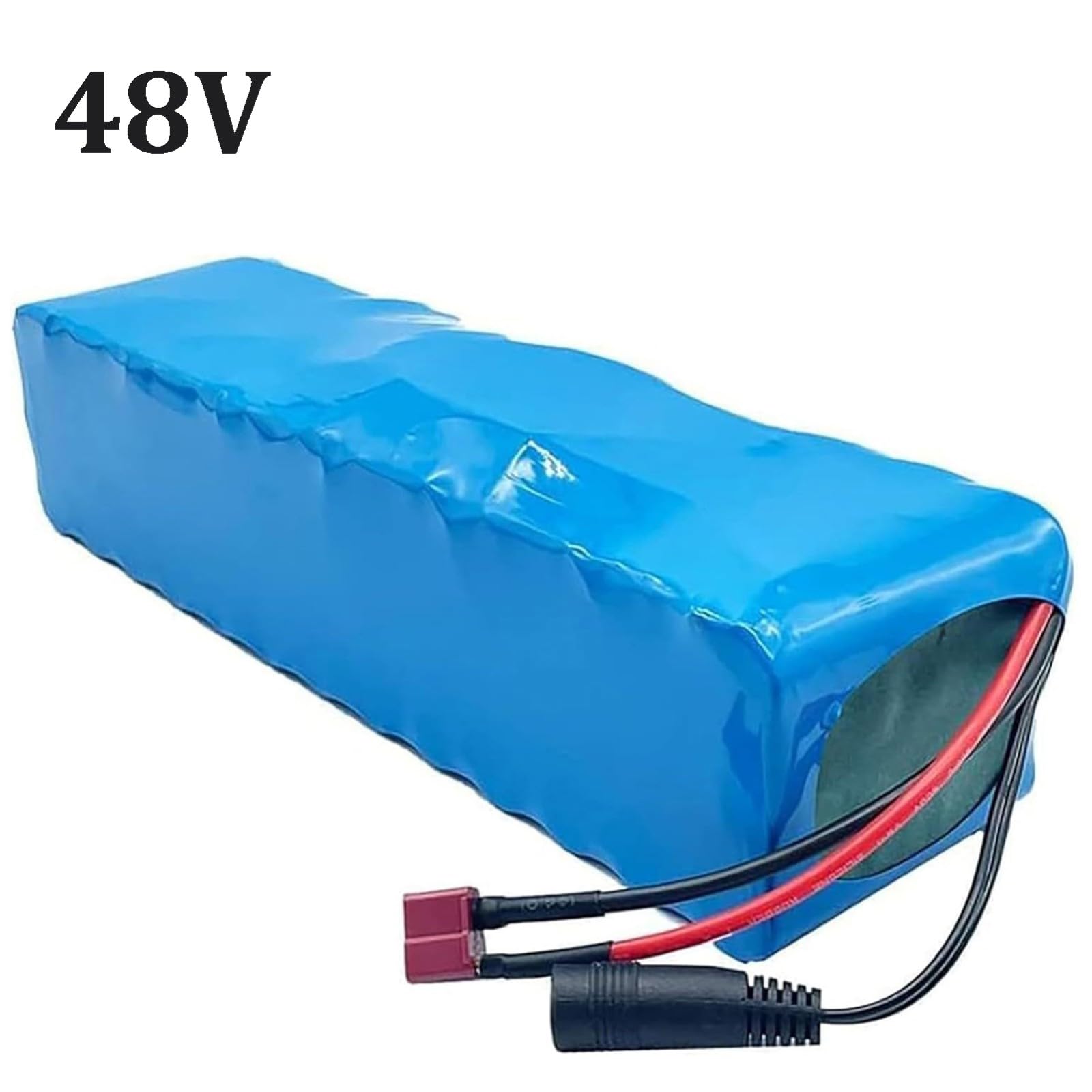 Batería de litio recargable 48V 12Ah, batería de alta potencia 0-500W para bicicleta eléctrica, batería de litio impermeable con cargador 48V 12Ah 48V 12Ah,XT60+SM
