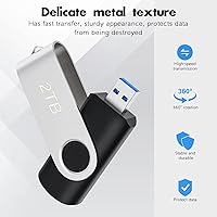 Vista 4 de Unidad flash USB de 2 TB 2000 GB USB 2.0 Pulgar Drive Giratorio USB Stick Bulk Gig Stick Memory Stick Metal Pulgar Drives